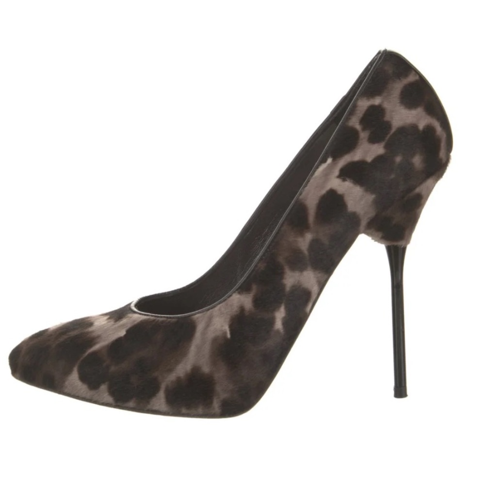 Designer Stuart Weitzman Leopard Print Calf Hair … - image 1